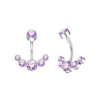 1 Piece Belly Rings Simple Style Round 304 Stainless Steel Inlay Zircon 18K Gold Plated main image 6