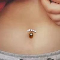 1 Piece Belly Rings Simple Style Round 304 Stainless Steel Inlay Zircon 18K Gold Plated main image 3