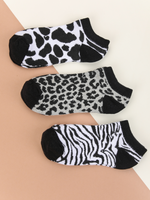 Unisex Casual Simple Style Classic Style Solid Color Polyester Crew Socks 4 Pairs sku image 1