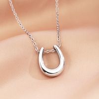 Stainless Steel Simple Style Classic Style U Shape Plating Pendant Necklace sku image 2