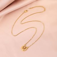 Stainless Steel Simple Style Classic Style U Shape Plating Pendant Necklace main image 10