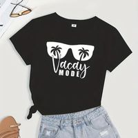 Women's T-shirt Short Sleeve T-Shirts Casual Printing Letter main image 2