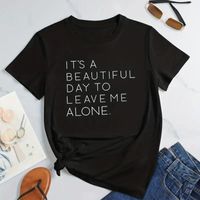 Women's T-shirt Short Sleeve T-Shirts Simple Style Letter main image 2