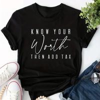 Women's T-shirt Short Sleeve T-Shirts Simple Style Letter main image 1