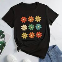 Women's T-shirt Short Sleeve T-Shirts Streetwear Flower main image 2