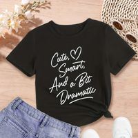 Women's T-shirt Short Sleeve T-Shirts Casual Classic Style Letter Heart Shape main image 1