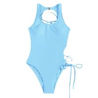 Women's Classic Style Solid Color 1 Piece One Piece Swimwear main image 3