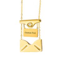 Stainless Steel Vintage Style Solid Color Rectangle Polishing Pendant Necklace sku image 3
