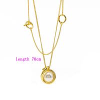 Copper 18K Gold Plated Simple Style Commute Round Toggle Inlay Artificial Pearls Necklace main image 2