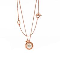 Copper 18K Gold Plated Simple Style Commute Round Toggle Inlay Artificial Pearls Necklace sku image 3