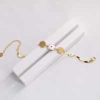 Titanium Steel Gold Plated Simple Style Commute Solid Color Plating Bracelets main image 3