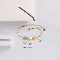 Titanium Steel Gold Plated Simple Style Commute Solid Color Plating Bracelets main image 2
