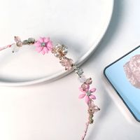 Women's Sweet Flower Alloy Inlay Acrylic Artificial Crystal Hair Band main image 5