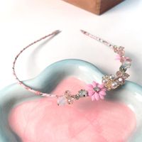 Women's Sweet Flower Alloy Inlay Acrylic Artificial Crystal Hair Band main image 3