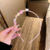 Women's Sweet Flower Alloy Inlay Acrylic Artificial Crystal Hair Band main image 4