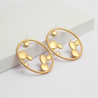 1 Pair Retro Color Block Plating Alloy Gold Plated Ear Studs main image 4