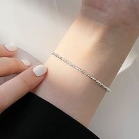 Sterling Silver Sweet Solid Color Polishing Bracelets main image 5