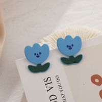 1 Pair Cute Sweet Flower Alloy Ear Cuffs Ear Studs sku image 1