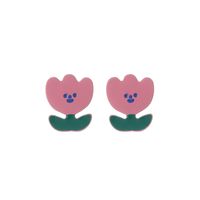1 Pair Cute Sweet Flower Alloy Ear Cuffs Ear Studs sku image 2