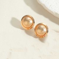 1 Pair Vintage Style Simple Style Commute Round Enamel Inlay Copper Acrylic 14K Gold Plated Ear Studs main image 4