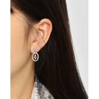 1 Paire Style Simple Style Classique Fleur Incruster Argent Sterling Gemme Boucles D'oreilles main image 4