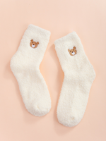 Unisex Simple Style Solid Color Polyester Crew Socks A Pair main image 1