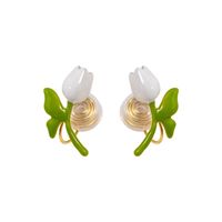 1 Pair Sweet Flower Plating Copper Gold Plated Ear Cuffs main image 5