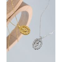 Sterling Silver Gold Plated Simple Style Classic Style Flower Plating Pendant Necklace main image 5