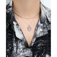 Sterling Silver Gold Plated Simple Style Classic Style Flower Plating Pendant Necklace sku image 1