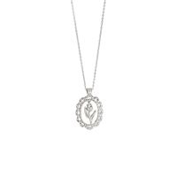Sterling Silver Gold Plated Simple Style Classic Style Flower Plating Pendant Necklace main image 4