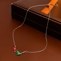 Simple Style Flower Alloy Plating Gold Plated Women's Pendant Necklace main image 5