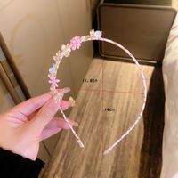Women's Sweet Flower Alloy Inlay Acrylic Artificial Crystal Hair Band sku image 1