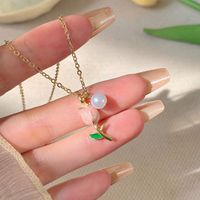 Simple Style Flower Alloy Plating Women's Pendant Necklace main image 5