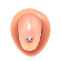 1 Piece Tongue Rings Hip-Hop Rock Ethnic Style Animal Fruit Butterfly Stainless Steel Copper Epoxy Inlay Acrylic Rhinestones White Gold Plated Tongue Rings main image 9
