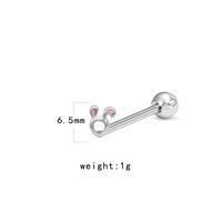 1 Piece Tongue Rings Hip-Hop Rock Ethnic Style Animal Fruit Butterfly Stainless Steel Copper Epoxy Inlay Acrylic Rhinestones White Gold Plated Tongue Rings main image 4