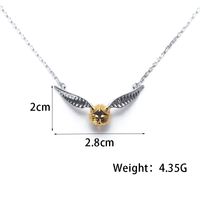 Sterling Silver White Gold Plated Gold Plated Classic Style Animal Little Snitch Pendant Necklace main image 2