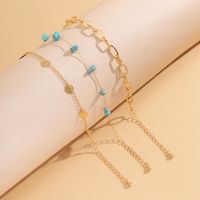 Casual Simple Style Irregular Turquoise Iron Copper Wholesale Anklet main image 4