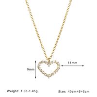Sterling Silver Elegant Simple Style Heart Shape Zircon Pendant Necklace main image 2