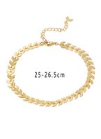 IG Style Simple Style Circle Heart Shape Grain Copper Inlay Zircon 18K Gold Plated Women's Anklet main image 3