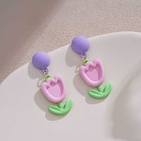 1 Pair Sweet Flower Alloy Drop Earrings main image 4