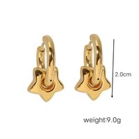 1 Pair Simple Style Classic Style Heart Shape Stainless Steel 18K Gold Plated Earrings sku image 5