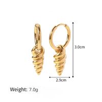 1 Pair Simple Style Classic Style Heart Shape Stainless Steel 18K Gold Plated Earrings sku image 7