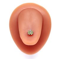 1 Piece Tongue Rings Cute Simple Style Animal Fruit Snowflake 316 Stainless Steel  Copper Inlay Rhinestones White Gold Plated Tongue Rings main image 8