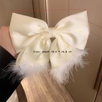 Women's Sweet Bow Knot Alloy Cloth Hair Clip sku image 3