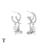 1 Pair Basic Flower Enamel Plating Copper Drop Earrings main image 5
