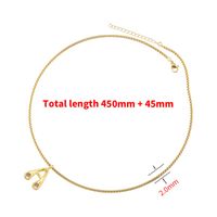 Brass 18K Gold Plated IG Style Casual Elegant Letter Inlay Zircon Pendant Necklace main image 2