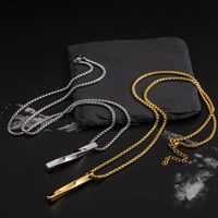 Stainless Steel 18K Gold Plated Casual Simple Style Commute Twist Polishing Geometric Pendant Necklace main image 4