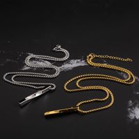 Stainless Steel 18K Gold Plated Casual Simple Style Commute Twist Polishing Geometric Pendant Necklace main image 6