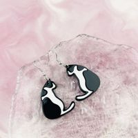 1 Paire Style De Bande Dessinée Mignon Chat Arylique Boucles D'oreilles main image 3