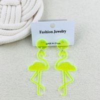 1 Pair Cute Simple Style Flamingo Arylic Drop Earrings main image 4